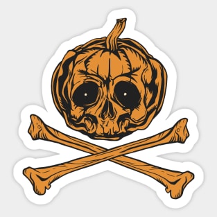 Pumpkin Jolly Roger Sticker